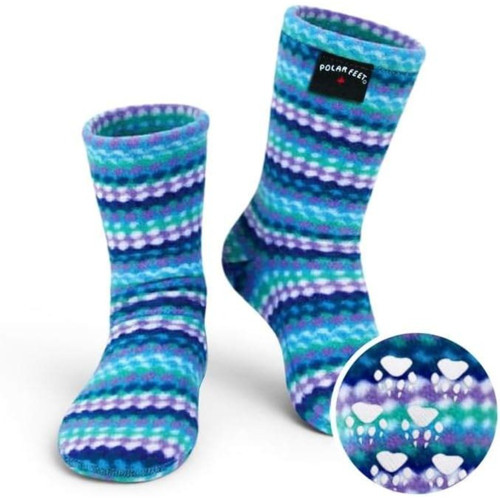 MSRP $28 Polar Feet Non-slip Fleece Socks L (W10+/M9-11) Cozy Soft Socks with